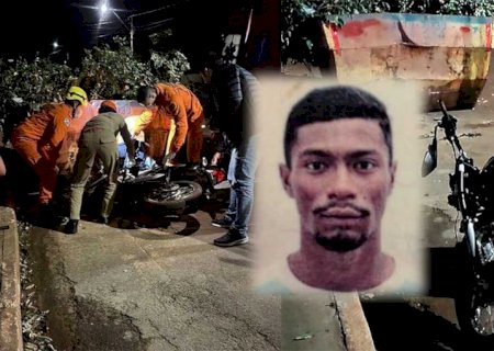 Motociclista bate contra caçamba de entulhos e morre em Rio Brilhante>