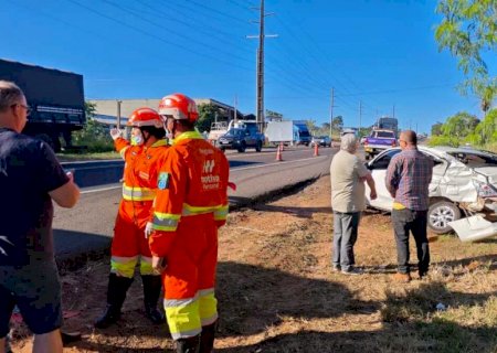 Passageira de carro de aplicativo atingido por caminhão na BR-163 morre na Santa Casa>