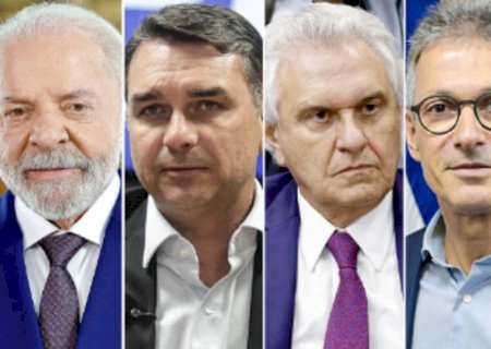Em cenário de 1º turno, Lula tem 41%, Flávio, 31%, Caiado, 3% e Renan Santos, 3%>