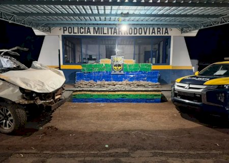 Polícia apreende mais de 1,8 tonelada de drogas após capotamento na MS-289>