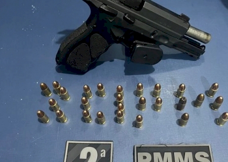 Homem é preso com pistola 9mm e 27 munições durante a Expoac em Caarapó>