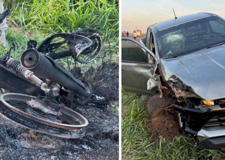 Motociclista morre em colisão com caminhonete na BR-376, próximo a Amandina