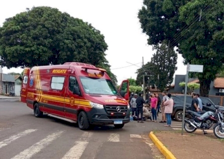 Colisão entre moto e Jeep deixa jovem ferida em Caarapó>