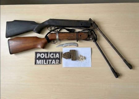 Ponta Porã: Polícia Militar prende homem por violência doméstica e apreende armas de fogo e drogas em Sanga Puitã>